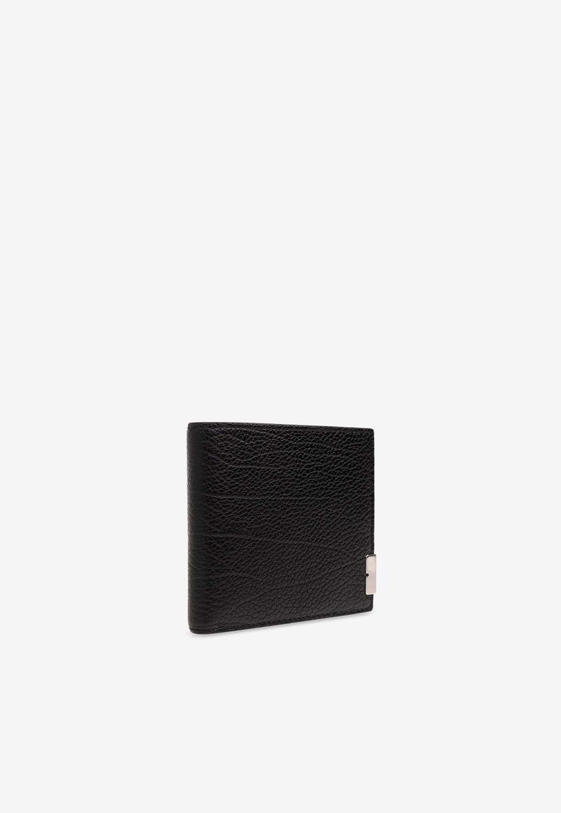 Burberry B Cut Bi-Fold Wallet in Grained Leather Black 8083748 A1189-BLACK