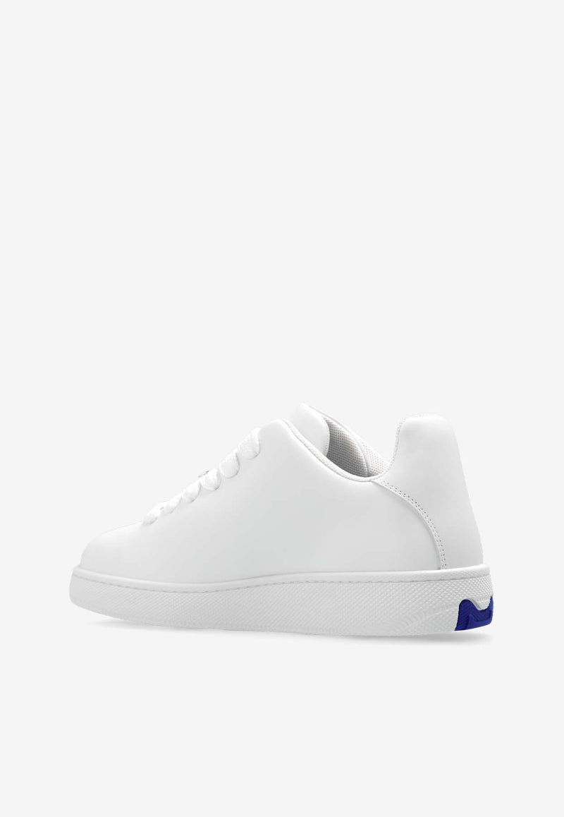 Burberry Box Leather Low-Top Sneakers White 8083326 A1464-WHITE