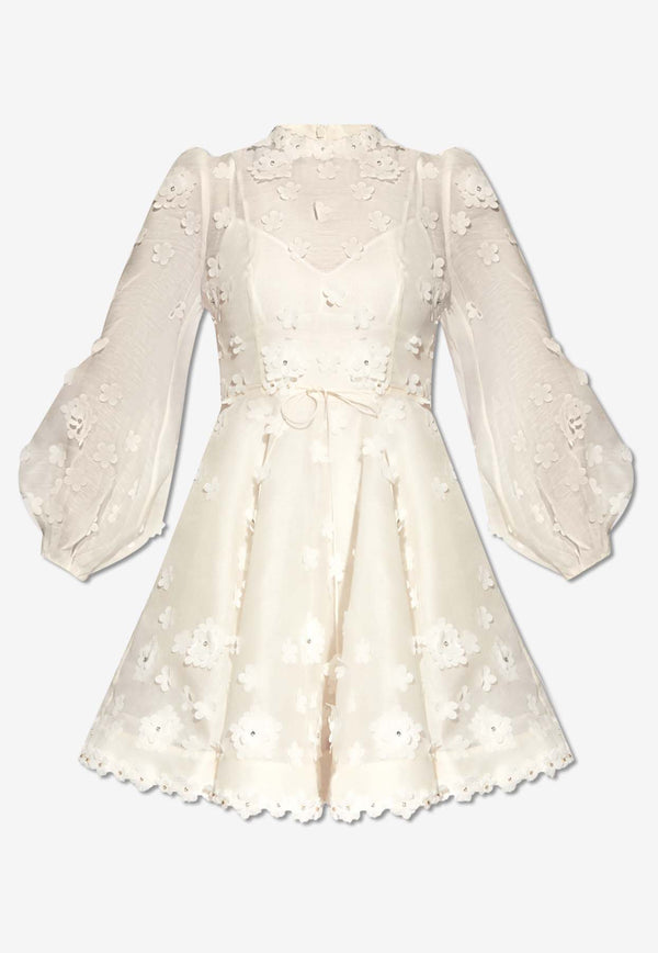 Zimmermann Matchmaker Daisy Mini Dress White 9052DMAT 0-IVO