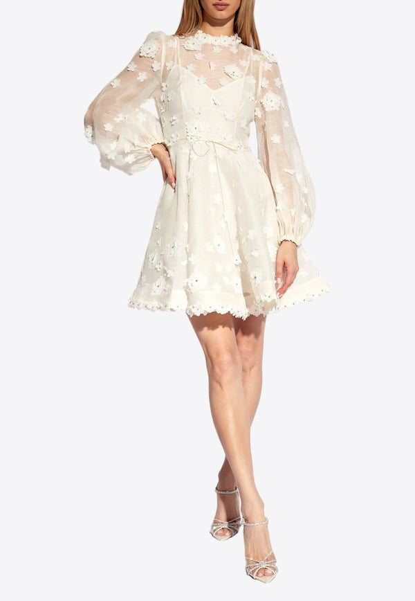 Zimmermann Matchmaker Daisy Mini Dress White 9052DMAT 0-IVO
