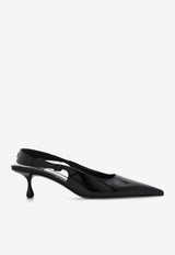 Jimmy Choo Amel 50 Patent Leather Slingback Pumps Black AMEL 50 PAT-BLACK
