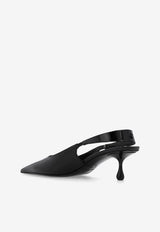 Jimmy Choo Amel 50 Patent Leather Slingback Pumps Black AMEL 50 PAT-BLACK