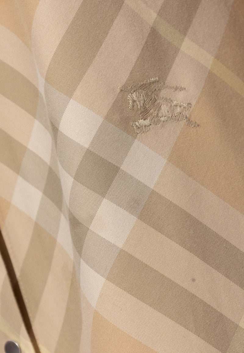 Burberry Vintage Check Shirt Dress Beige 8083547 B8686-FLAX IP CHECK