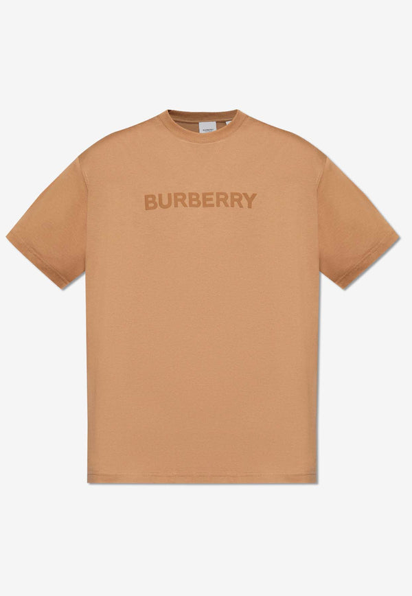 Burberry Logo Lettering Crewneck T-shirt Beige 8083128 A1420-CAMEL