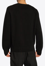 Burberry Rib Knit Wool Sweater Black 8083175 A1189-BLACK