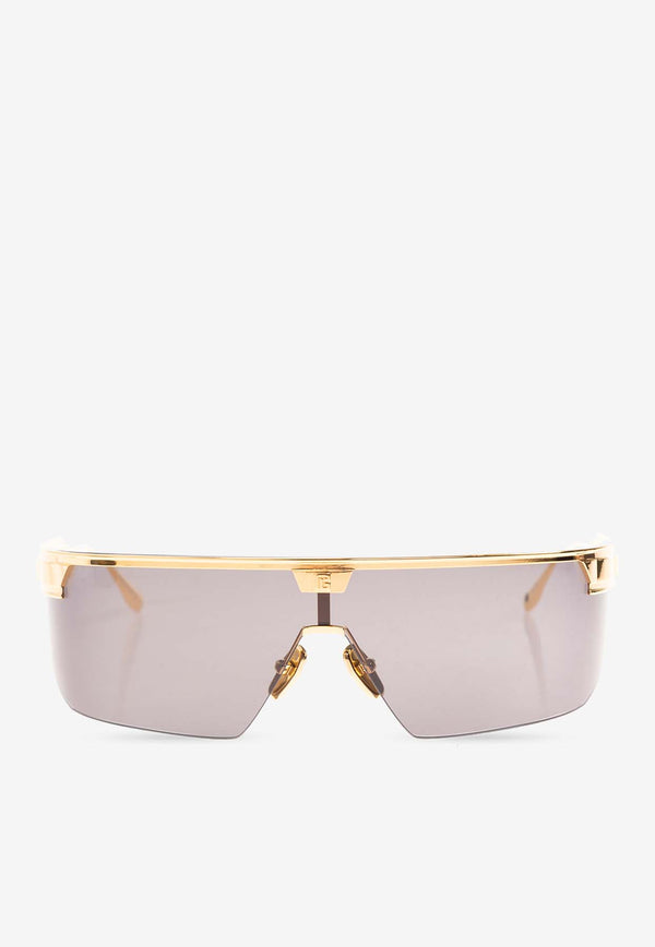 Balmain Oversized Square Frame Sunglasses Gray BPS-147A-142 0-0