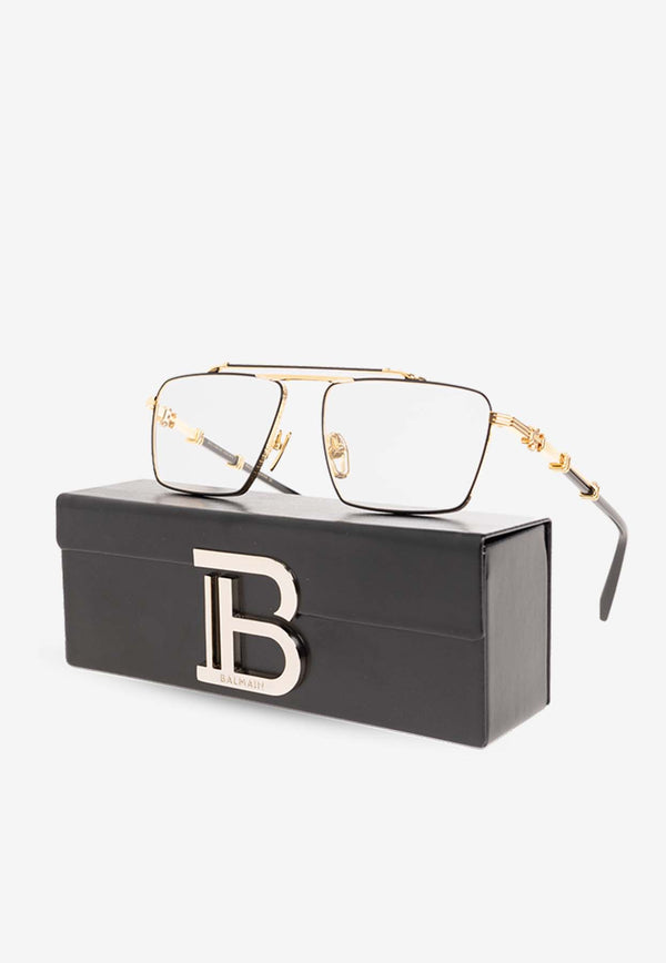 Balmain Optical Square Frame Glasses Gold BPX-149A-56 0-0