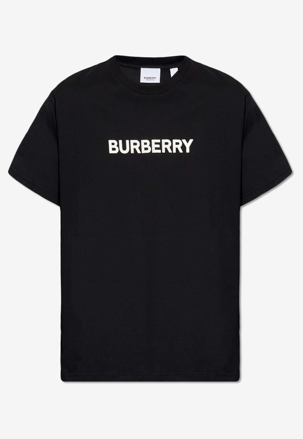 Burberry Logo Lettering Crewneck T-shirt Black 8084233 A1189-BLACK