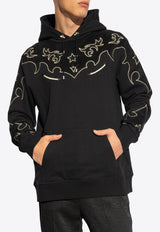 Balmain Western Style Whipstitch Hooded Sweatshirt

 Black CH1JT047 ME15-EAP