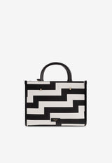 Jimmy Choo Small Avenue Shoulder Bag Monochrome AVENUE S TOTE CZP-BLACK WHITE NEUTRAL LIGHT