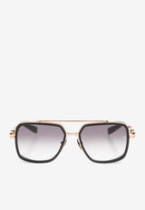 Balmain O.R Square-Frame Sunglasses Gray BPS-108E-58 0-0