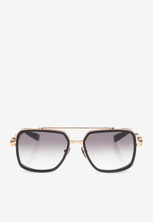 Balmain O.R Square-Frame Sunglasses Gray BPS-108E-58 0-0