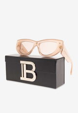 Balmain B-Muse Cat-Eye Sunglasses Brown BPS-151C-55 0-0