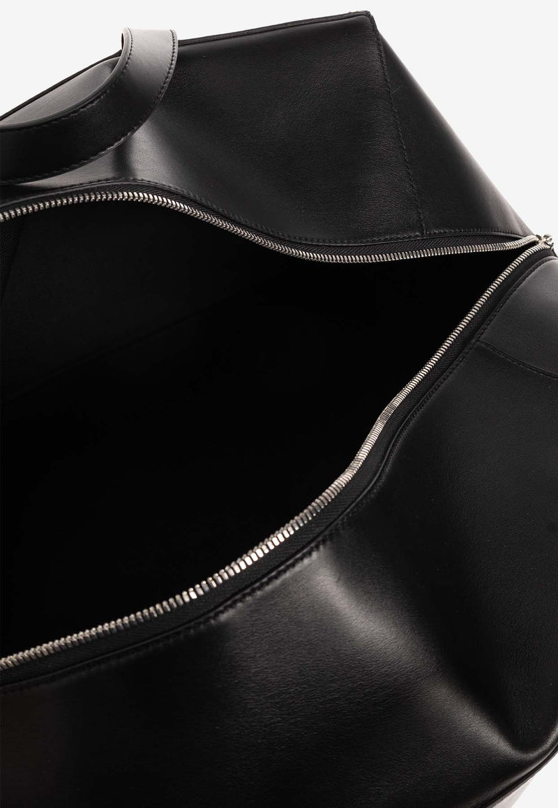 Loewe Medium Puzzle Fold Calf Leather Duffle Bag Black B510PUBX01 0-BLACK