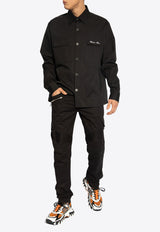 Balmain Signature Embroidered Shirt Black CH1HS166 CC63-0PA