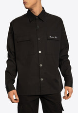 Balmain Signature Embroidered Shirt Black CH1HS166 CC63-0PA