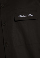 Balmain Signature Embroidered Shirt Black CH1HS166 CC63-0PA