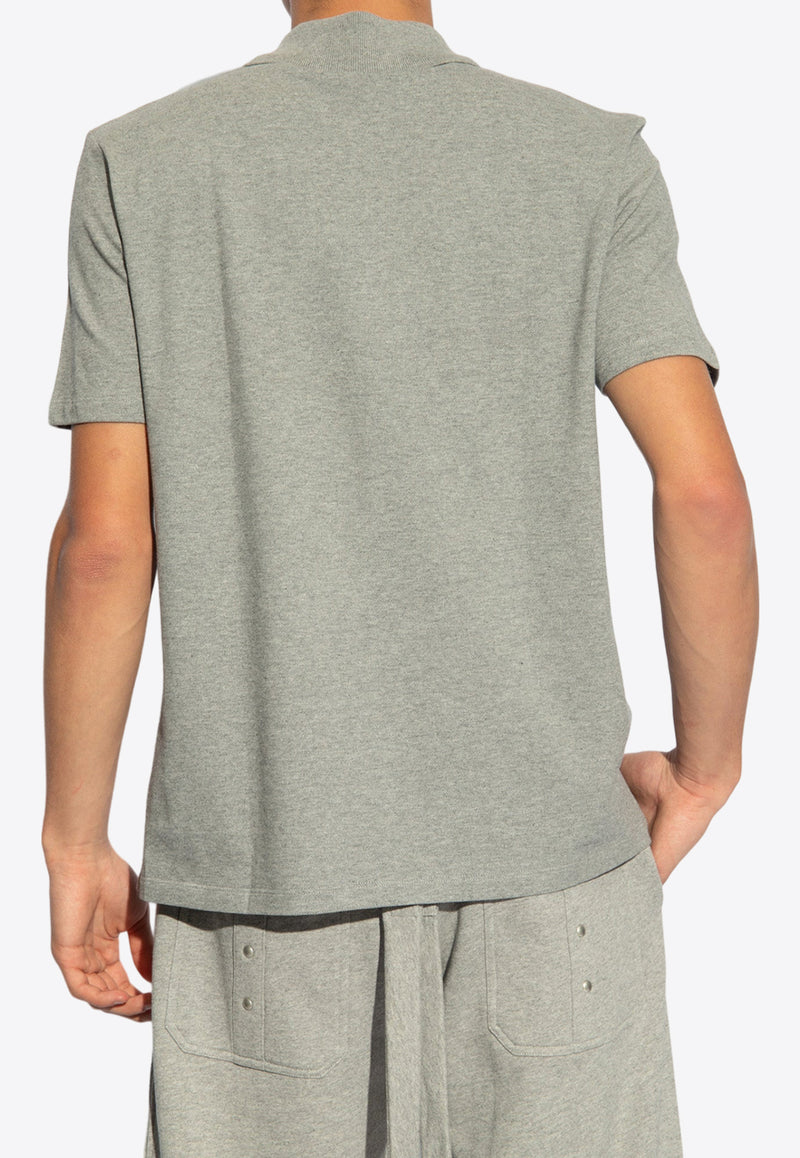 Balmain Embroidered Logo Polo T-shirt Gray CH1GC026 BC62-YDU