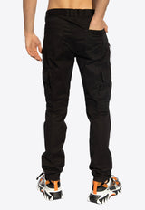 Balmain Slim-Leg Cargo Pants Black CH1MH017 CD96-0PA