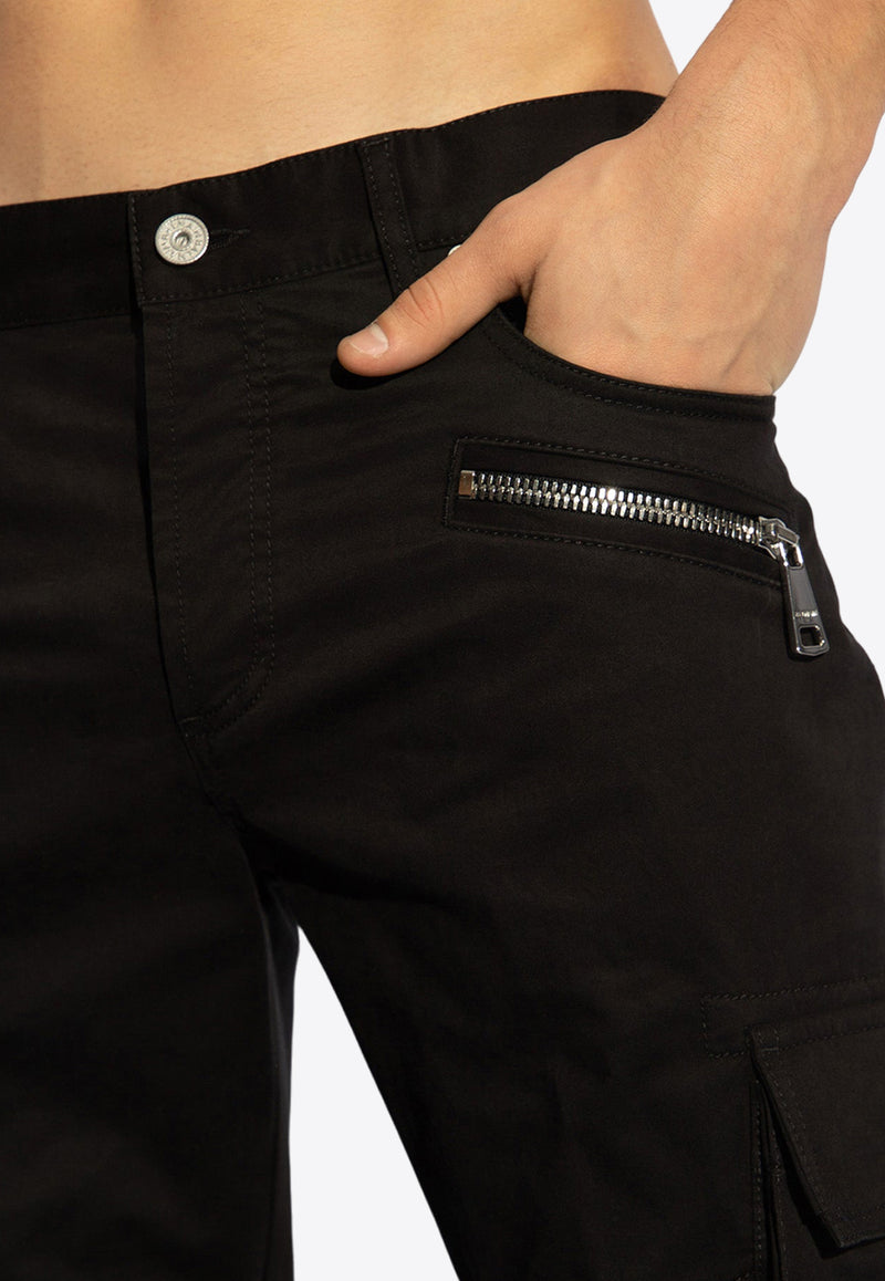 Balmain Slim-Leg Cargo Pants Black CH1MH017 CD96-0PA