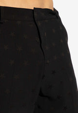 Balmain Tapered-Leg Jacquard Pants Black CH1PM050 VE31-0PA