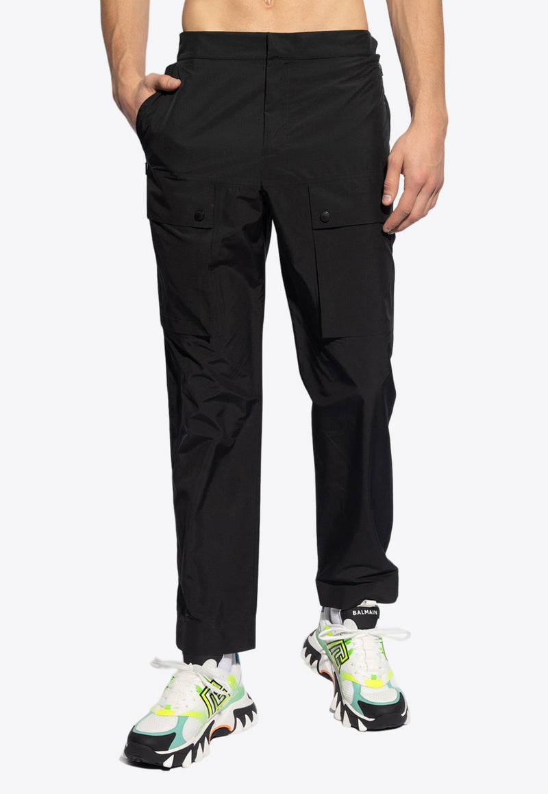 Balmain Main Lab Straight-Leg Cargo Pants Black CH6PI015 XH92-0PA