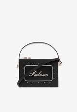 Balmain Radio Leather Shoulder Bag Black CM1BB212 TGBO-0PA