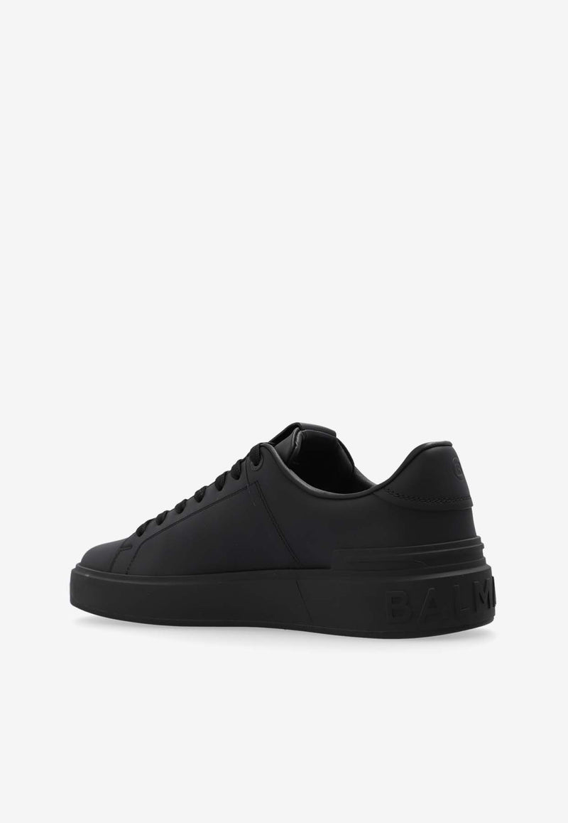 Balmain B-Court Leather Low-Top Sneakers Black CM1VI288 LVTR-0PA