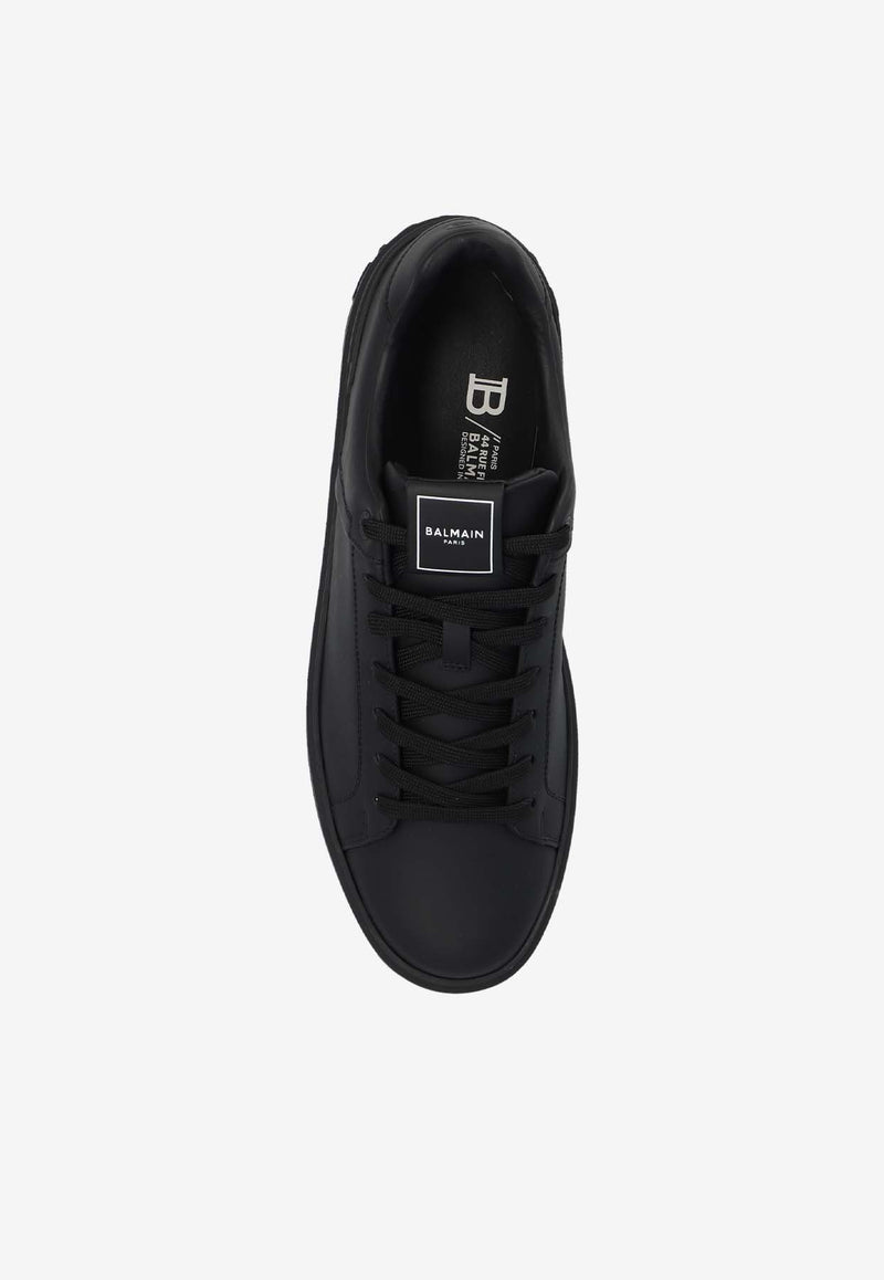 Balmain B-Court Leather Low-Top Sneakers Black CM1VI288 LVTR-0PA