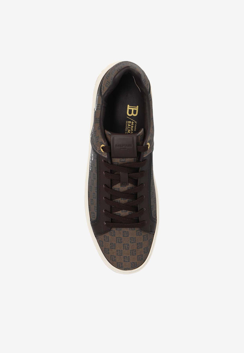 Balmain B-Court Monogram Low-Top Sneakers Brown CM1VI321 TMBP-WFP