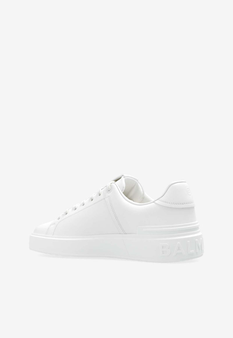 Balmain B-Court Leather Low-Top Sneakers White CM1VI288 LVTR-0FA