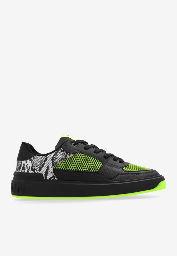 Balmain B-Court Flip Snakeskin-Effect Sneakers CM1VI349 TGMH-EGM