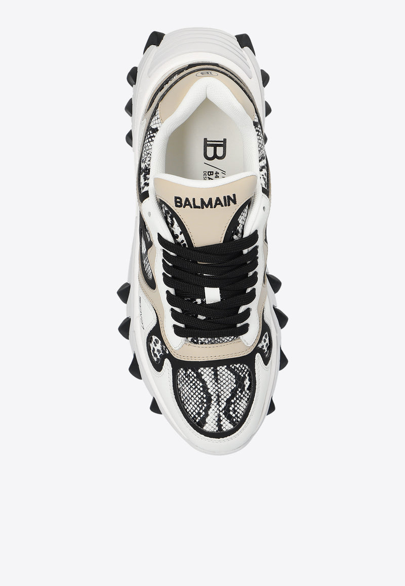 Balmain B-East Leather Sneakers Cream CN1VI714 LTGP-0KK