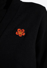 Kenzo Boke Flower Wool Cardigan Black FE52CA464 3LB-99J