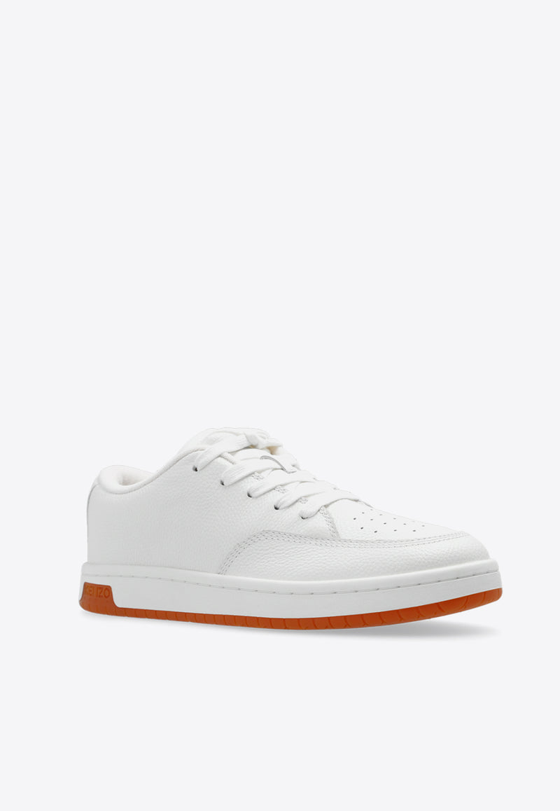 Kenzo Dome Leather Low-Top Sneakers White FD62SN061 L53-02