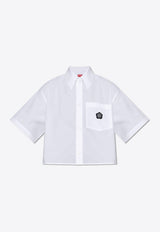 Kenzo Boke Flower 2.0 Cropped Shirt White FE52CH246 9LH-01