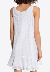 Kenzo Boke Broderie Anglaise Sleeveless Mini Dress White FE52RO259 9K1-02