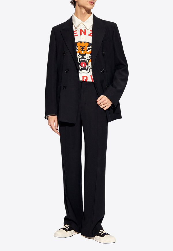 Kenzo Lucky Tiger Long-Sleeved Shirt White FE55CH420 9P7-01