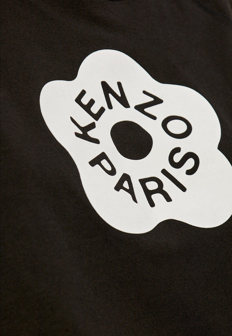 Kenzo Boke Flower 2.0 Cropped T-shirt Black FE52TS098 4SG-99J
