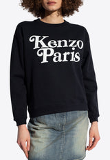 Kenzo Verdy Logo Print Crewneck Sweatshirt Black FE52SW127 4MF-99