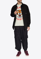 Kenzo Lucky Tiger Oversized T-shirt Gray FE58TS006 4SG-93