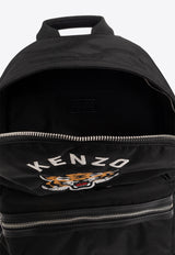 Kenzo Varsity Tiger Embroidered Backpack Black FE55SA613 F27-99