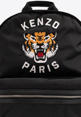 Kenzo Varsity Tiger Embroidered Backpack Black FE55SA613 F27-99
