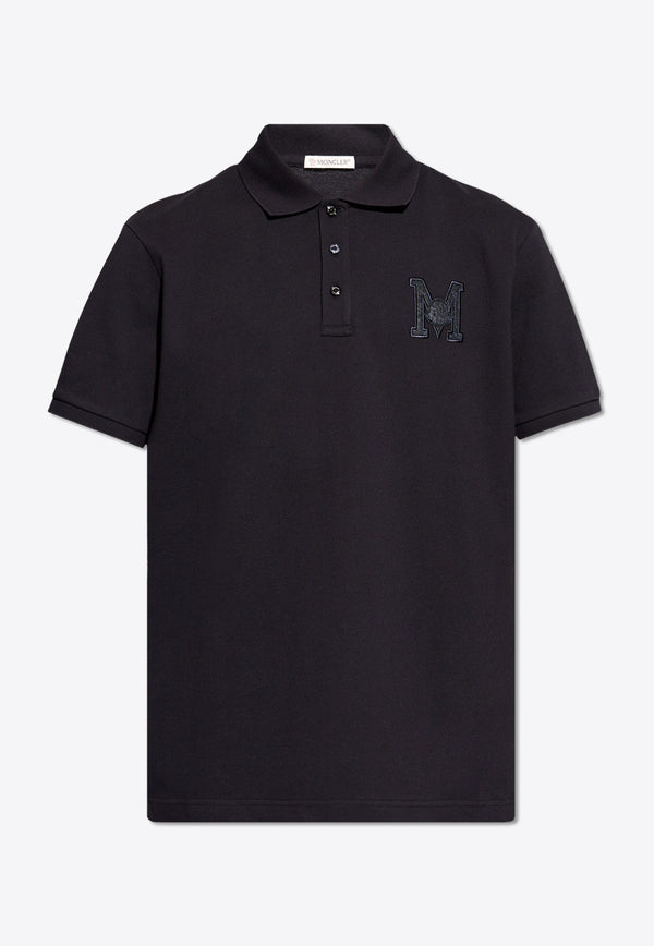 Moncler Logo Patch Polo T-shirt Navy J10918A00008 89A16-77X