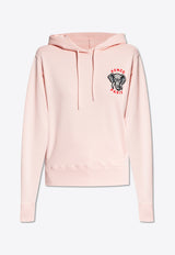 Kenzo Elephant Crest Embroidered Hoodie Pink FE52SW138 4MF-34