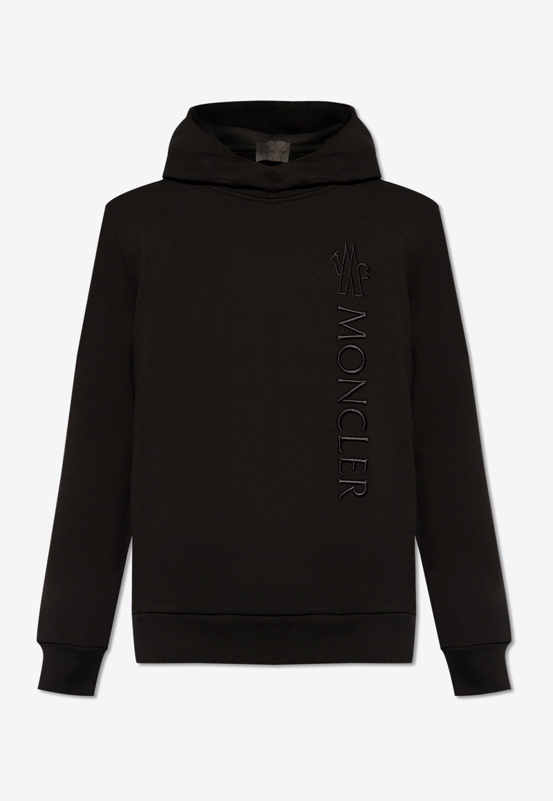 Moncler Raised Logo Hooded Sweatshirt Black J10918G00005 89ADW-999