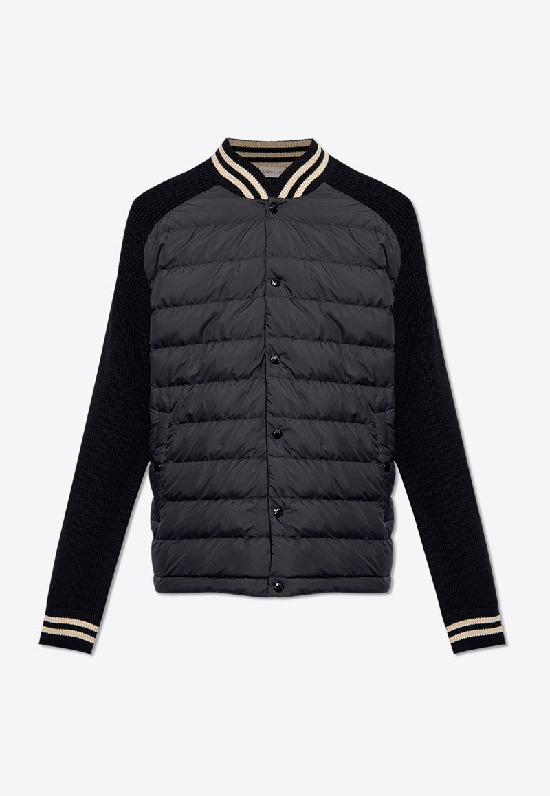 Moncler Padded Paneled Cardigan Black J10919B00011 M1367-999