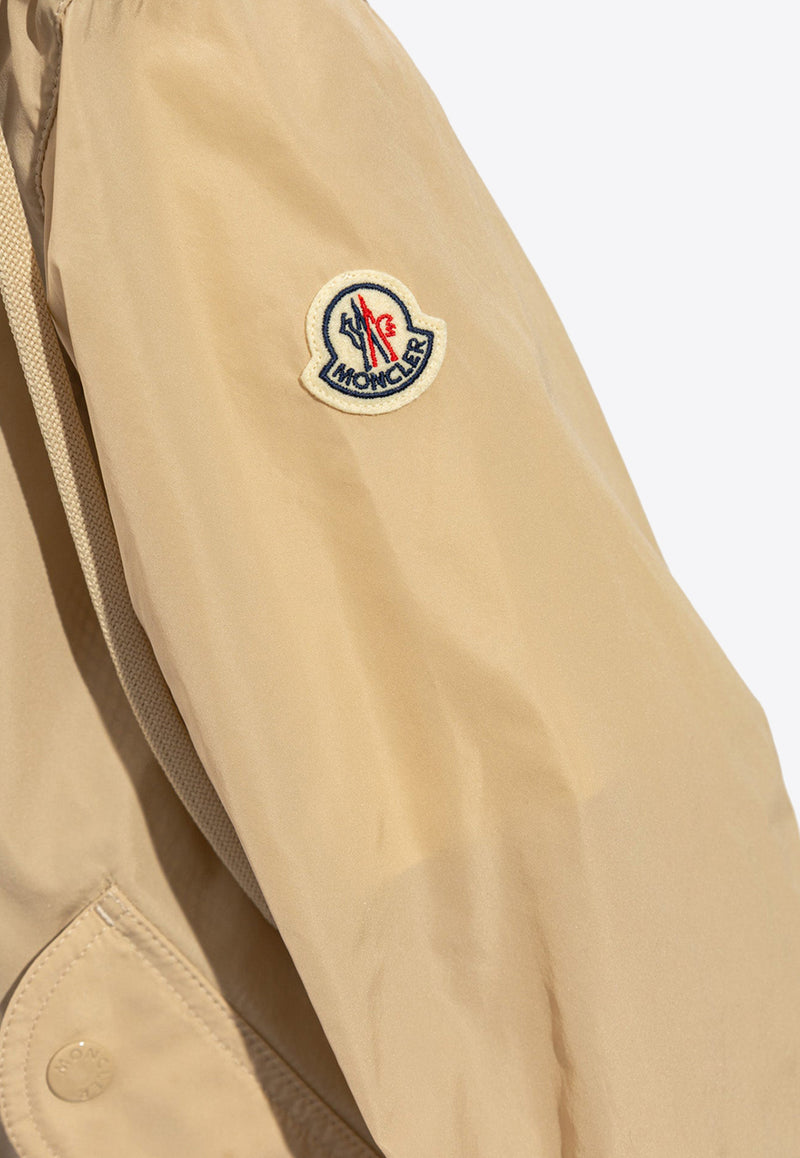 Moncler Melia Logo Windbreaker Jacket Beige J10931A00092 597JT-268