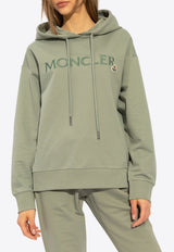 Moncler Logo Embroidered Hooded Sweatshirt Green J10938G00016 89A1K-92G