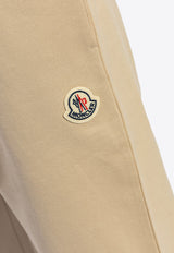 Moncler Logo Patch Track Pants  Beige J10938H00020 89A1K-20J